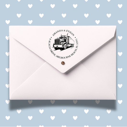 Tampon Auto-encreur Thème d'entreprise de camionnette