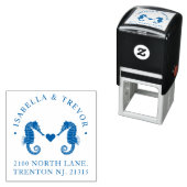 Tampon Auto-encreur Thème nautique Mariage Seahors Personnalisé (En situation)