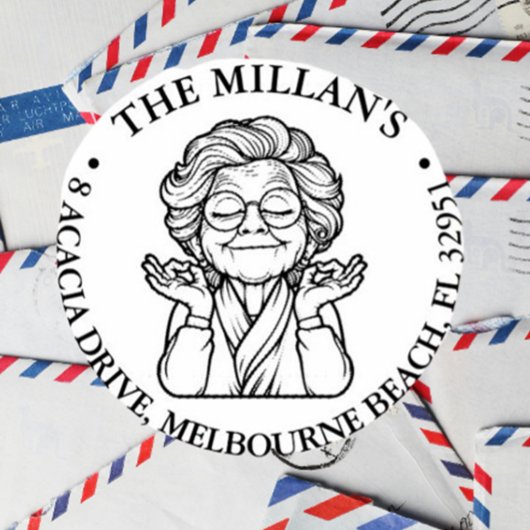 Tampon Auto-encreur thème pacifique de grand-mère