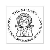 Tampon Auto-encreur thème pacifique de grand-mère (Design)