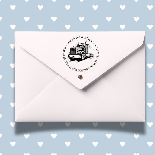 Tampon Auto-encreur Thème Semi Camion