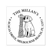 Tampon Auto-encreur thème souriant de chien affamé (Design)