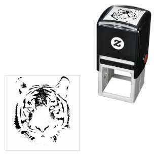 Tampon Auto-encreur Tiger Tiger Tiger Tiger Gros animal de chat sauvag