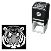 Tampon Auto-encreur Tigre, chat sauvage sur noir (En situation)