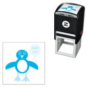 Tampon Auto-encreur Timbre à auto-incrustation Bébé Bleu Cute Garçon (En situation)