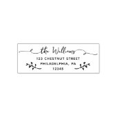 Tampon Auto-encreur Timbre auto-alimenté de l'adresse de retour person (Design)