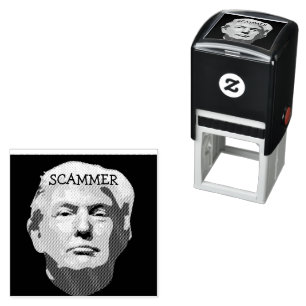 Tampon Auto-encreur Timbre auto-alimenté par Trump Scammer