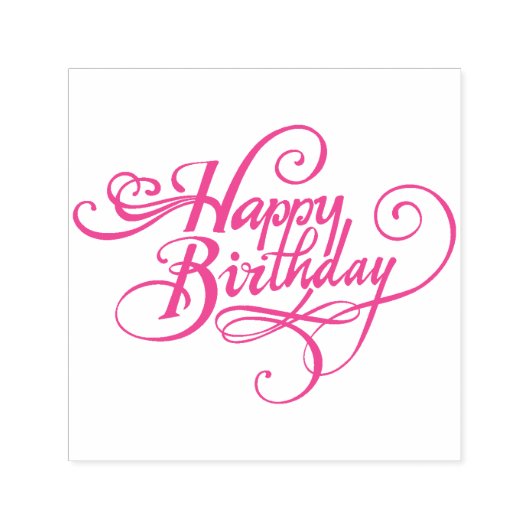 Tampon Auto-encreur Timbre auto-alimenté personnalisé Joyeux anniversa (Design)