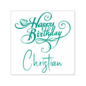 Tampon Auto-encreur Timbre auto-alimenté personnalisé Joyeux anniversa (Design)