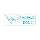 Tampon Auto-encreur Timbre auto-auto-allumage Tusked Narwhal Whale (Design)