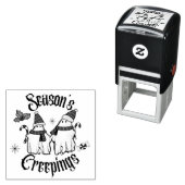 Tampon Auto-encreur Timbre auto-encastrable des crépitations saisonniè (En situation)