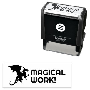 Tampon Auto-encreur Timbre auto-encastrable Dragon Magical Work