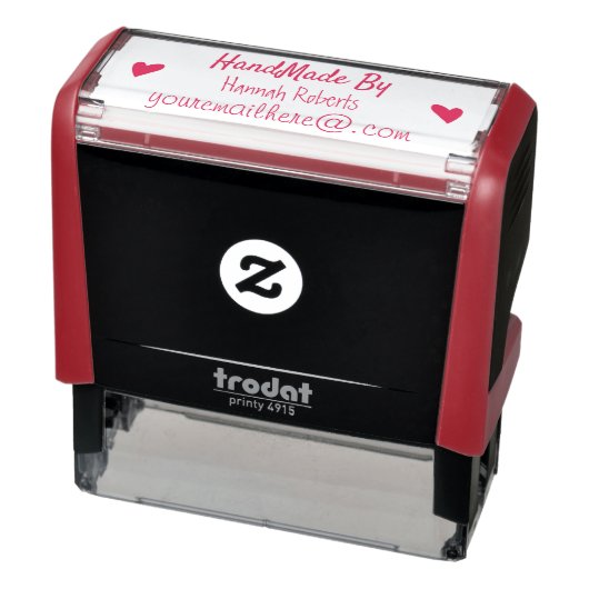 Tampon Auto-encreur timbre auto-encastrable fait main (Produit)