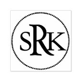 Tampon Auto-encreur Timbre auto-encastrable Monogramme à trois lettres (Design)