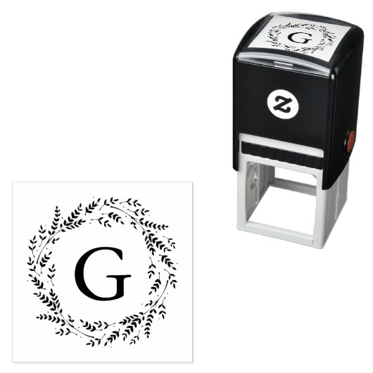 Tampon Auto-encreur Timbre auto-encastrable Monogramme de couronne rus (En situation)