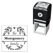 Tampon Auto-encreur Timbre auto-encastrable Nom de famille personnalis (En situation)
