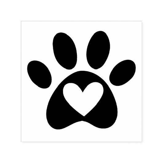 Tampon Auto-encreur Timbre auto-encastrable Paw & Heart (Design)