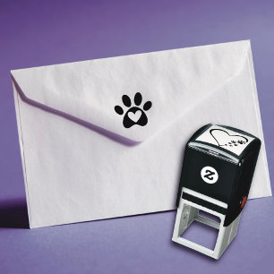 Tampon Auto-encreur Timbre auto-encastrable Paw & Heart
