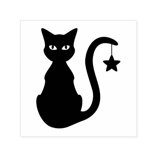 Tampon Auto-encreur Timbre auto-encastrable Star Cat (Design)