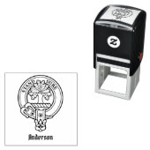 Tampon Auto-encreur Timbre auto-encastré Clan Anderson Crest (En situation)