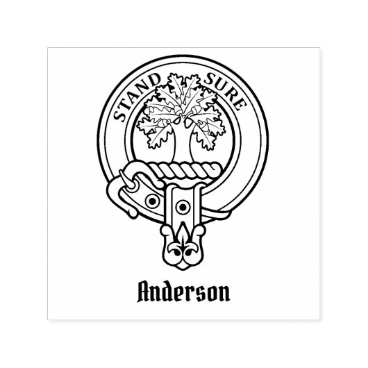 Tampon Auto-encreur Timbre auto-encastré Clan Anderson Crest (Design)