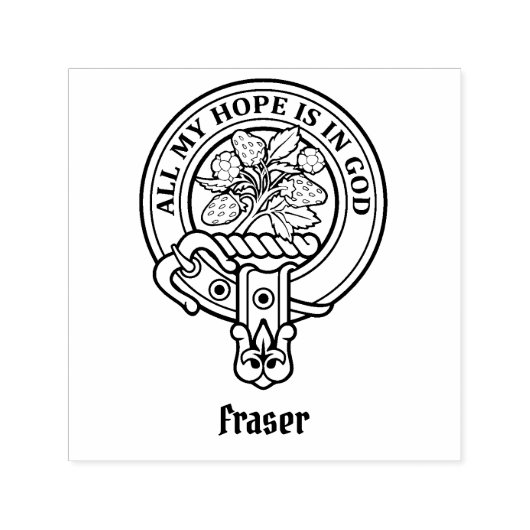 Tampon Auto-encreur Timbre auto-encastré Clan Fraser Crest (Design)
