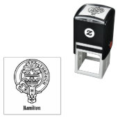 Tampon Auto-encreur Timbre auto-encastré Clan Hamilton Crest (En situation)