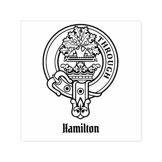 Tampon Auto-encreur Timbre auto-encastré Clan Hamilton Crest (Design)