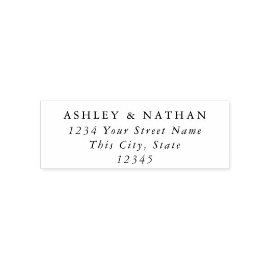 Tampon Auto-encreur Timbre auto-encastré de l'adresse de retour classi (Design)