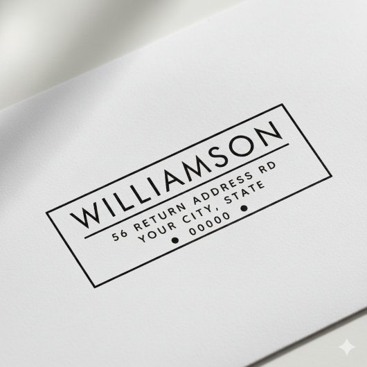 Tampon Auto-encreur Timbre auto-encastré de l'adresse de retour modern