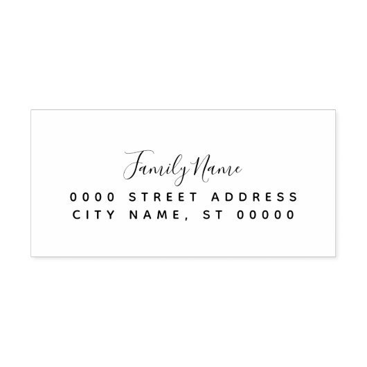 Tampon Auto-encreur Timbre auto-encastré de l'adresse de retour simple (Design)