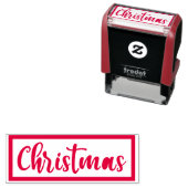 Tampon Auto-encreur Timbre auto-encastré de Noël (En situation)