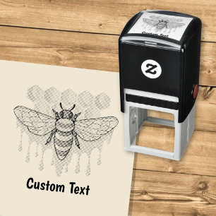Tampon Auto-encreur Timbre auto-encastré des abeilles