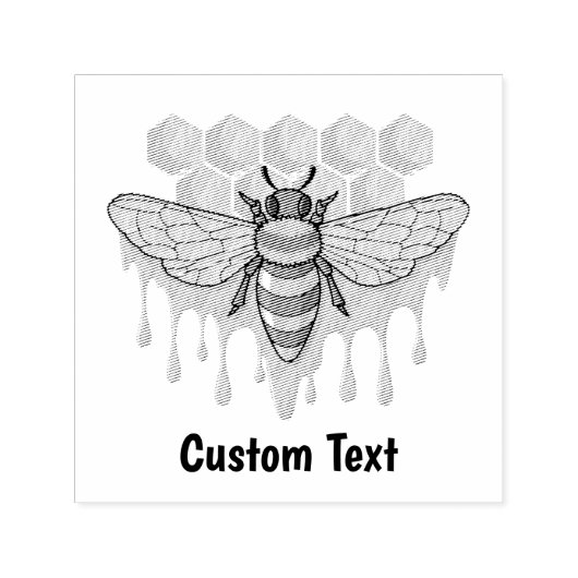 Tampon Auto-encreur Timbre auto-encastré des abeilles (Design)