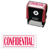 Tampon Auto-encreur Timbre auto-encastré d'Office encadré CONFIDENTIEL (En situation)
