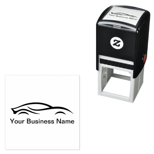 Tampon Auto-encreur Timbre auto-encastré du logo de l'entreprise autom (En situation)