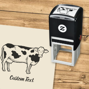 Tampon Auto-encreur Timbre auto-encastré du profil de vache