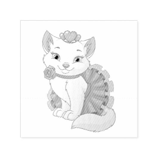 Tampon Auto-encreur Timbre auto-encastré Kitty (Design)