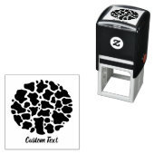Tampon Auto-encreur Timbre auto-encastré Motif de vache (En situation)