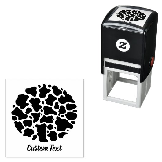 Tampon Auto-encreur Timbre auto-encastré Motif de vache (En situation)