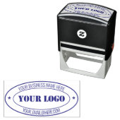 Tampon Auto-encreur Timbre auto-encastré ovale du logo d'entreprise pe (En situation)