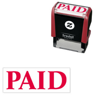 Tampon Auto-encreur Timbre auto-encastré simple encadré Office PAYÉ
