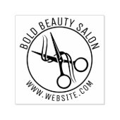 Tampon Auto-encreur Timbre auto-encastré sur le logo du ciseau du salo (Design)