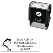 Tampon Auto-encreur Timbre auto-encrage de l'adresse de retour de hibo (En situation)