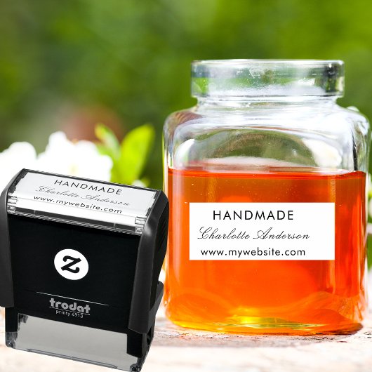 Tampon Auto-encreur Timbre auto-encrage du site Web de nom fait main