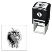 Tampon Auto-encreur Timbre auto-encrage fraise (En situation)