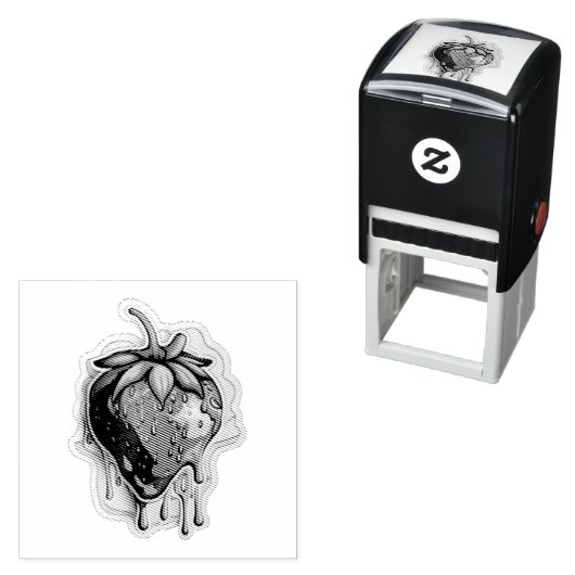 Tampon Auto-encreur Timbre auto-encrage fraise (En situation)