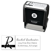 Tampon Auto-encreur Timbre auto-encre de l'adresse monographique perso (En situation)
