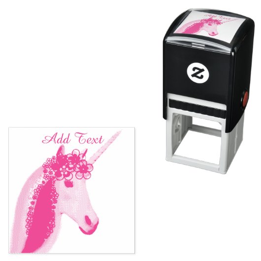 Tampon Auto-encreur Timbre auto-encre Unicorn (En situation)