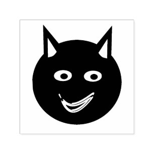 Tampon Auto-encreur Timbre auto-incrusté de chat noir Halloween